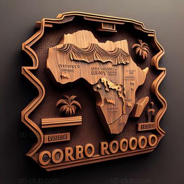 3D мадэль Republic of the Congo See Congo Republic of the listin (STL)